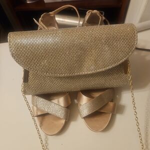 GIANI BERNINI Sparkly Party Clutch - Gold - MSRP $79.50 $79.00 Nina NY sparkly G